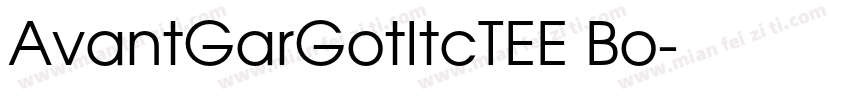 AvantGarGotItcTEE Bo字体转换